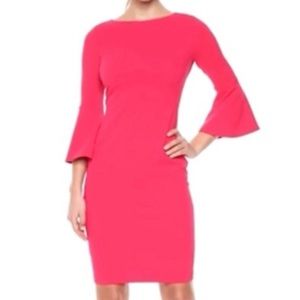 Calvin Klein Bell Sleeve Sheath Dress